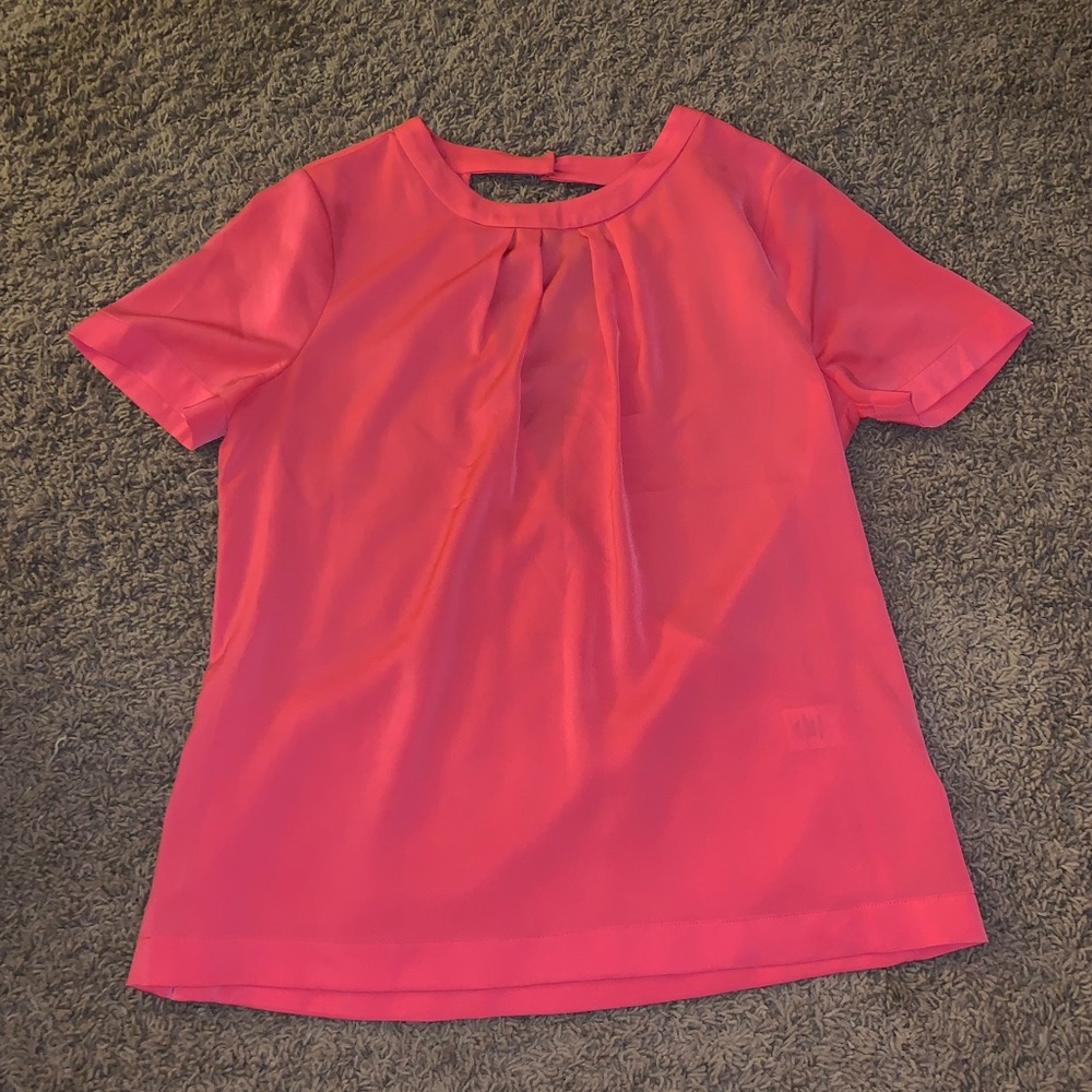 J.Crew factory coral short sleeve blouse